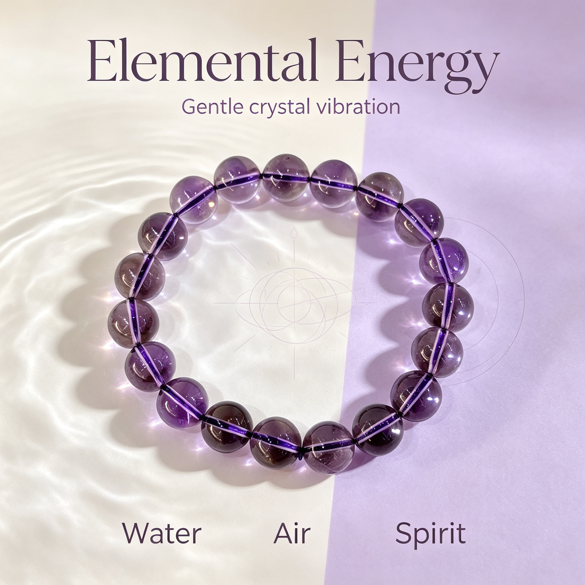 Natural Brazilian Amethyst Crystal Beaded Bracelet for Calm Success Luck Protection Wealth, Unisex Crystal Jewelry Gift