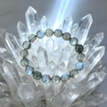 Natural Grey Moonstone Beaded Bracelet for Calm Protection Luck Road Opener Health