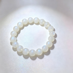 Natural Blue Moonstone Beaded Bracelet for Calm Protection Luck Road Opener Health