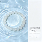 Natural Blue Moonstone Beaded Bracelet for Calm Protection Luck Road Opener Health