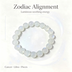 Natural Blue Moonstone Beaded Bracelet for Calm Protection Luck Road Opener Health