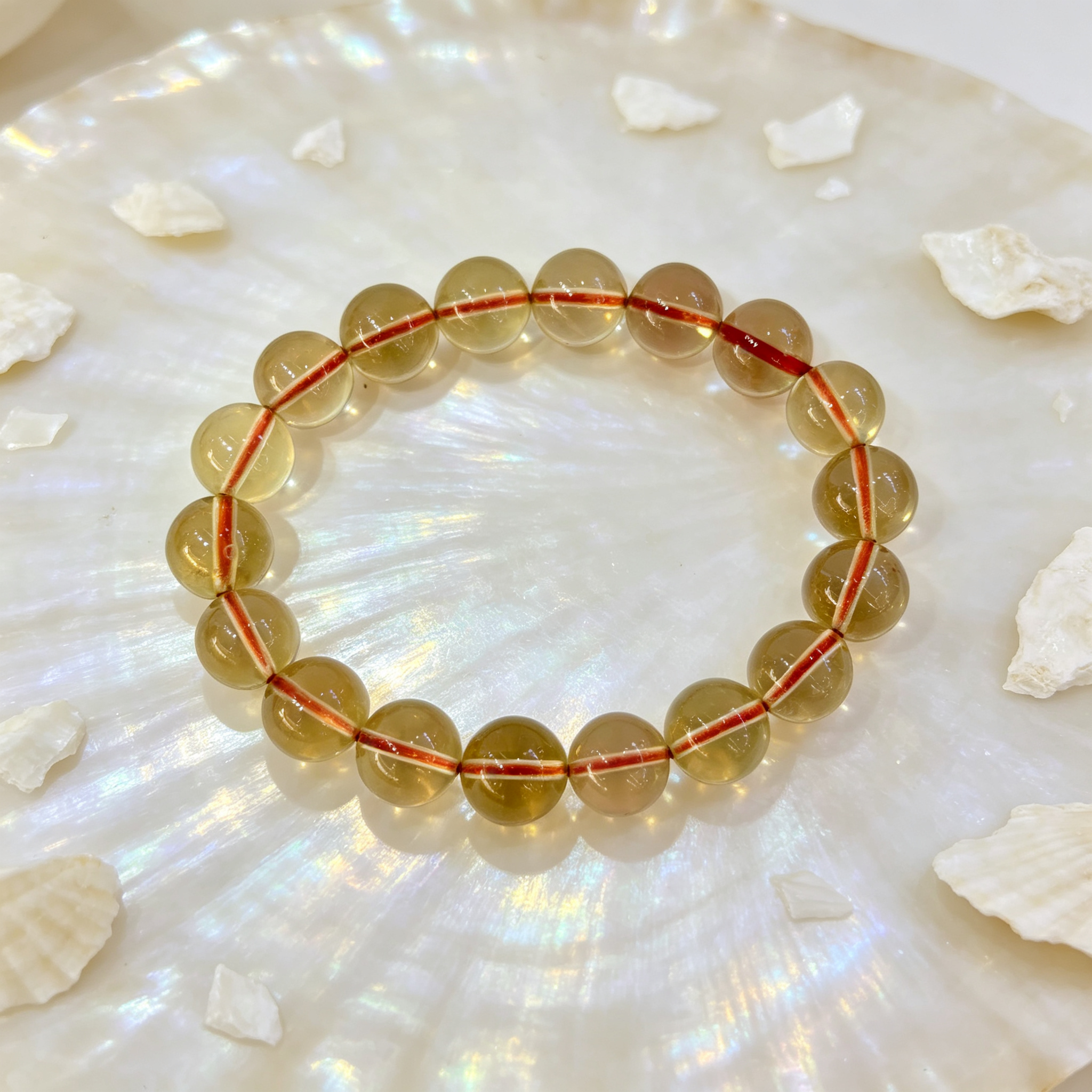 Natural Citrine Beaded Bracelet for Wealth Success Luck Career Calm