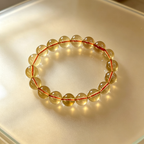 Natural Citrine Beaded Bracelet for Wealth Success Luck Career Calm
