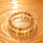 Natural Citrine Beaded Bracelet for Wealth Success Luck Career Calm
