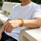 Natural Citrine Beaded Bracelet for Wealth Success Luck Career Calm