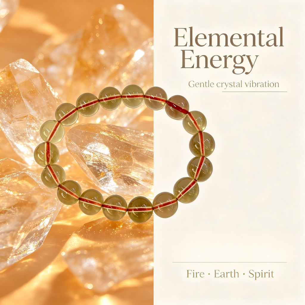 Natural Citrine Beaded Bracelet for Wealth Success Luck Career Calm