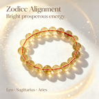 Natural Citrine Beaded Bracelet for Wealth Success Luck Career Calm