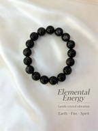 Natural Silver Sheen Obsidian Beaded Bracelet for Protection Calm Road Opener Luck Health
