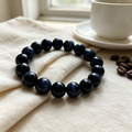 Blue Tiger’s Eye Beaded Bracelet For Protection Career Success Luck Road Opener