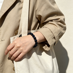 Blue Tiger’s Eye Beaded Bracelet For Protection Career Success Luck Road Opener