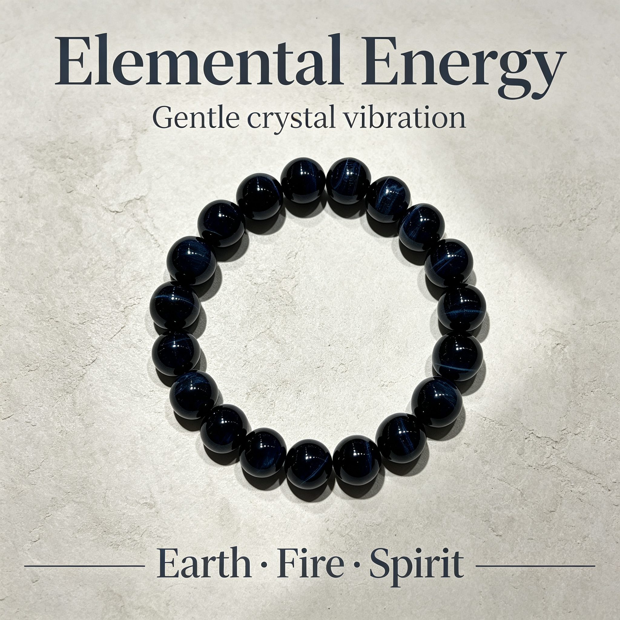 Blue Tiger’s Eye Beaded Bracelet For Protection Career Success Luck Road Opener