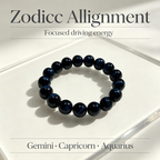 Blue Tiger’s Eye Beaded Bracelet For Protection Career Success Luck Road Opener