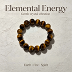 Natural Yellow Tiger's Eye Beaded Bracelet for Wealth Career Success Protection Luck