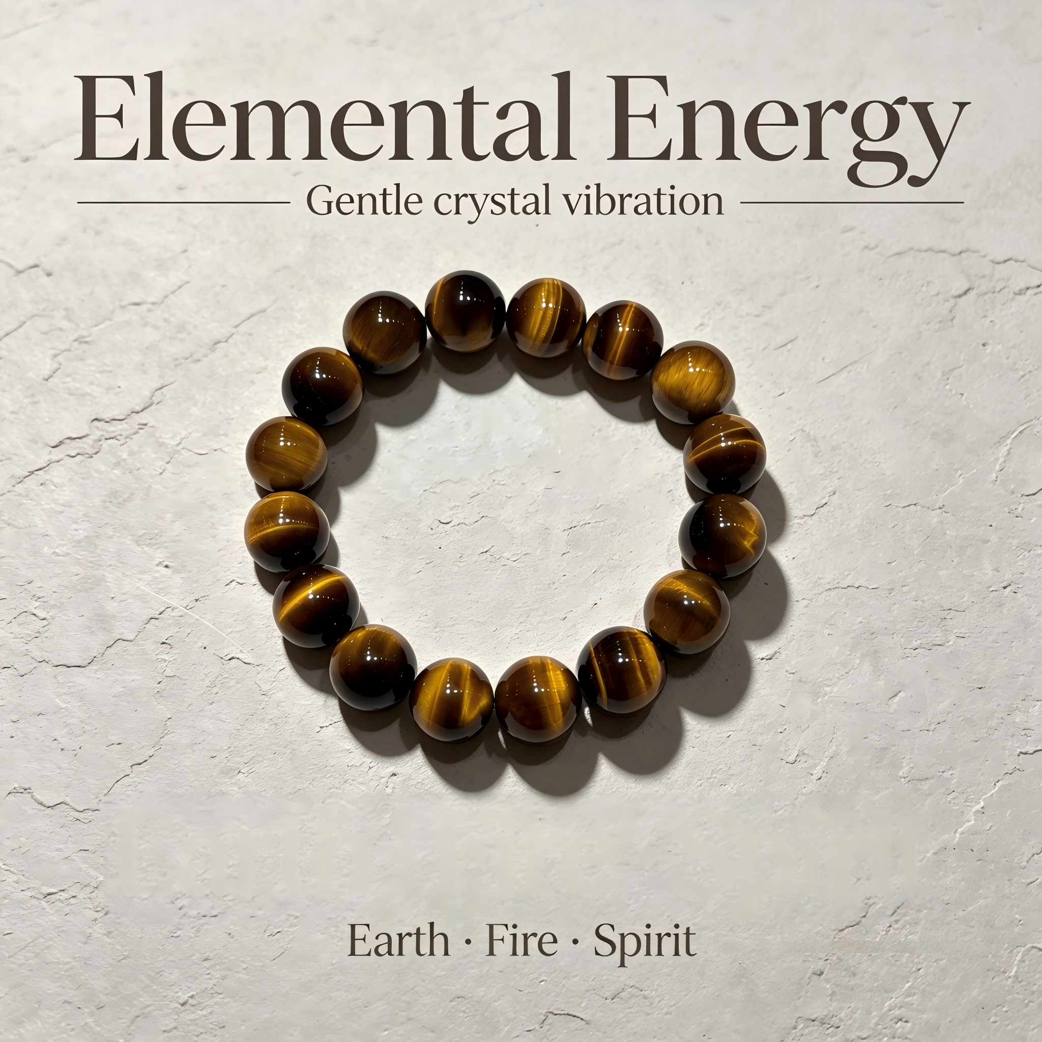 Natural Yellow Tiger's Eye Beaded Bracelet for Wealth Career Success Protection Luck
