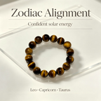 Natural Yellow Tiger's Eye Beaded Bracelet for Wealth Career Success Protection Luck