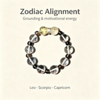 Golden Rutilated Quartz Clear Quartz Smoky Quartz Bracelet Natural Crystal Beaded Bracelet For Success Wealth Protection Calm Luck