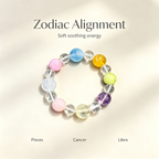 Clear Quartz Kunzite Aquamarine Bracelet Natural Mixed Gemstone Beaded Bracelet For Calm Luck Relationships Health Protection