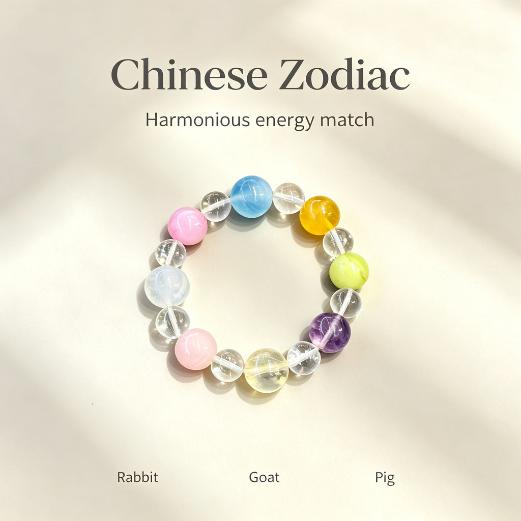 Clear Quartz Kunzite Aquamarine Bracelet Natural Mixed Gemstone Beaded Bracelet For Calm Luck Relationships Health Protection