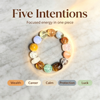Citrine Sunstone Golden Tiger's Eye Bracelet Natural Mixed Gemstone Beaded Bracelet For Wealth Career Luck Calm Protection