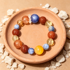 Karma & Elements Fortune Weaver Beaded Bracelet, Natural Mixed Gemstone Bracelet