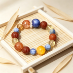 Karma & Elements Fortune Weaver Beaded Bracelet, Natural Mixed Gemstone Bracelet