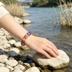 Karma & Elements Fortune Weaver Beaded Bracelet, Natural Mixed Gemstone Bracelet