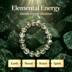 Green Phantom Quartz Bracelet Natural Crystal Beaded Bracelet For Wealth Career Luck Protection Road Opener, Unisex Crystal Jewelry Gift