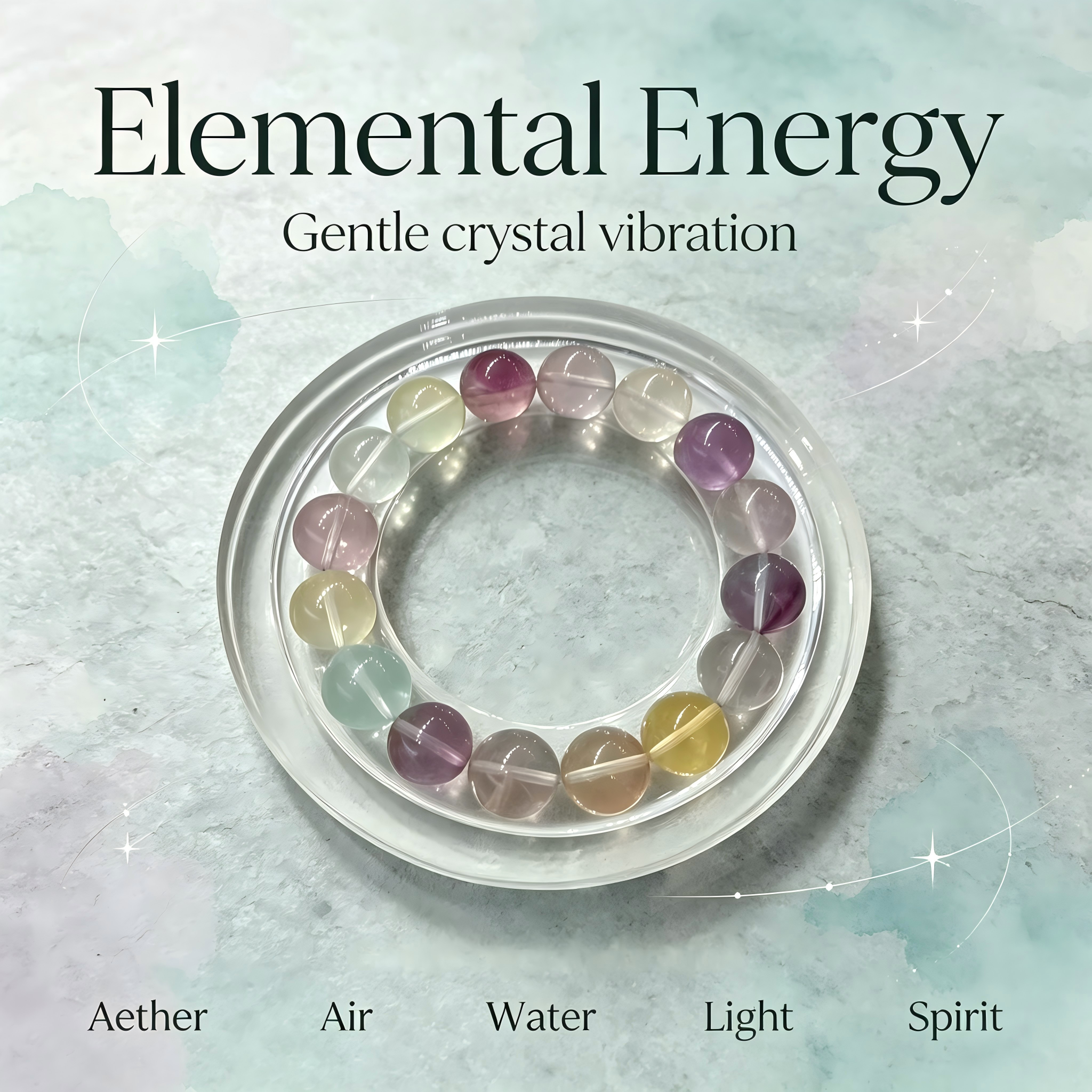 Multi-color Fluorite Beaded Bracelet Natural Gemstone Calm Anxiety Success Career Protection Road Opener Luck Health Unisex Bracelet