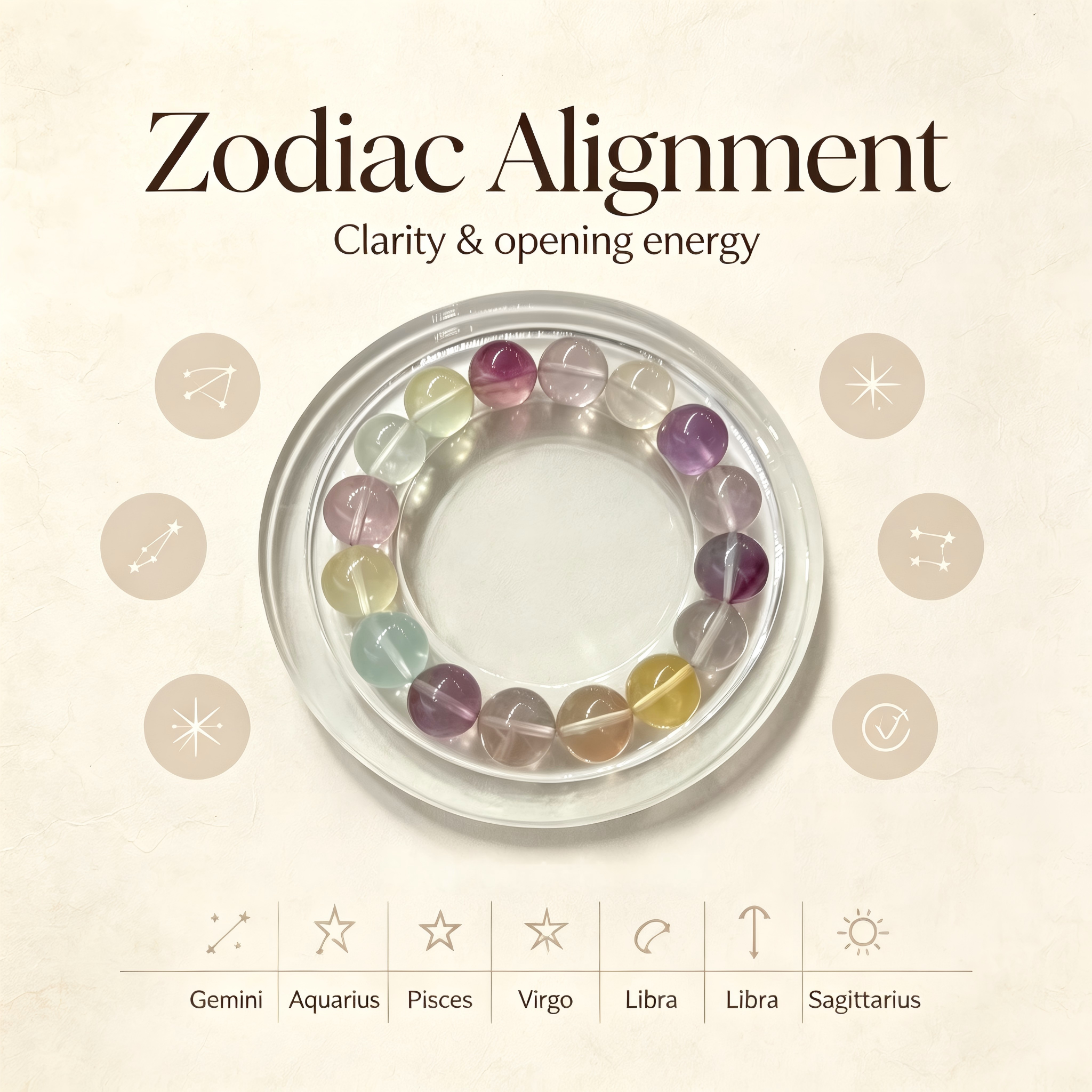 Multi-color Fluorite Beaded Bracelet Natural Gemstone Calm Anxiety Success Career Protection Road Opener Luck Health Unisex Bracelet