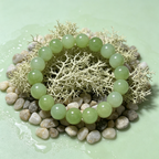 Serpentine Jade Beaded Bracelet Natural Green Jade Calm Anxiety Protection Relationships Luck Health Unisex Gemstone Bracelet