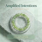 Serpentine Jade Beaded Bracelet Natural Green Jade Calm Anxiety Protection Relationships Luck Health Unisex Gemstone Bracelet