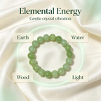 Serpentine Jade Beaded Bracelet Natural Green Jade Calm Anxiety Protection Relationships Luck Health Unisex Gemstone Bracelet