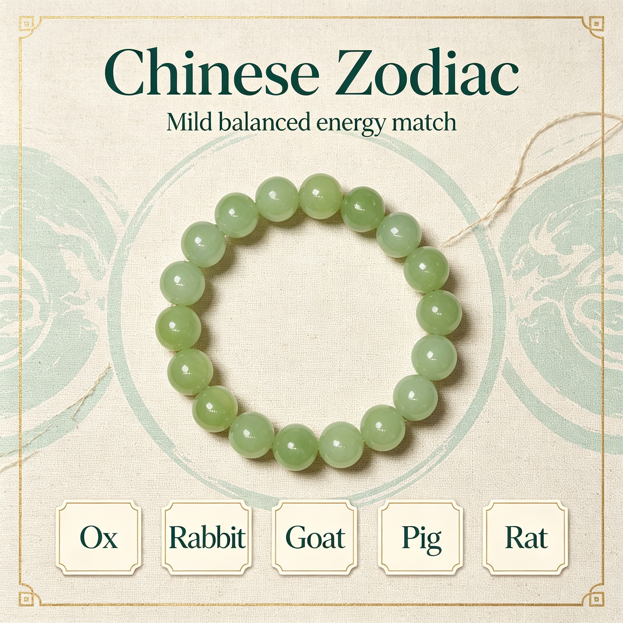 Serpentine Jade Beaded Bracelet Natural Green Jade Calm Anxiety Protection Relationships Luck Health Unisex Gemstone Bracelet