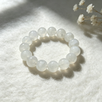 White Phantom Quartz Beaded Bracelet Natural Crystal Calm Anxiety Protection Luck Road Opener Health Unisex Gemstone Bracelet