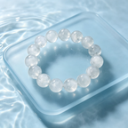White Phantom Quartz Beaded Bracelet Natural Crystal Calm Anxiety Protection Luck Road Opener Health Unisex Gemstone Bracelet