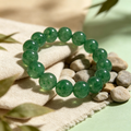 Green Strawberry Quartz Beaded Bracelet Natural Crystal Love Relationships Calm Anxiety Luck Health Protection Unisex Gemstone Bracelet