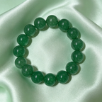 Green Strawberry Quartz Beaded Bracelet Natural Crystal Love Relationships Calm Anxiety Luck Health Protection Unisex Gemstone Bracelet