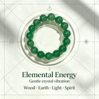 Green Strawberry Quartz Beaded Bracelet Natural Crystal Love Relationships Calm Anxiety Luck Health Protection Unisex Gemstone Bracelet