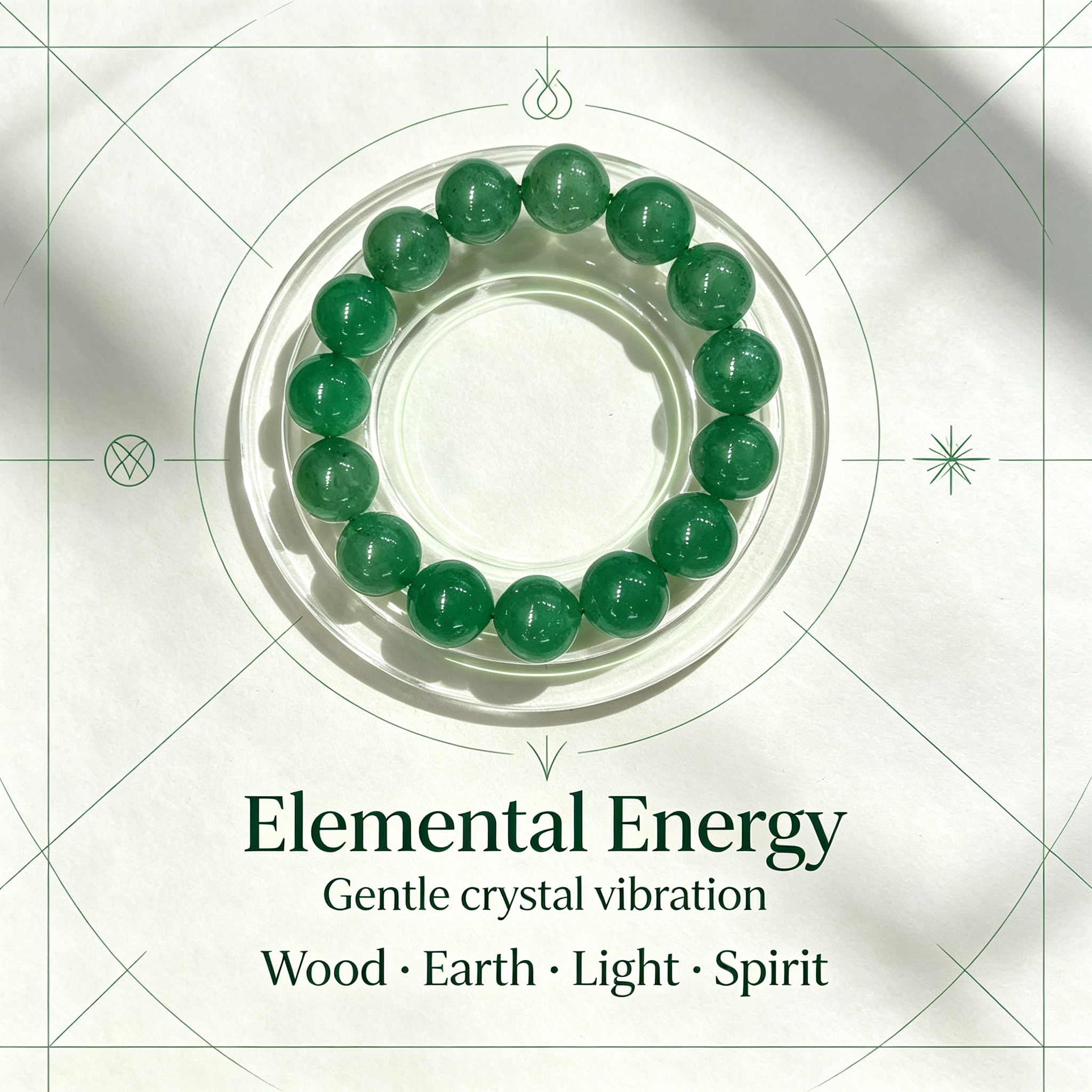 Green Strawberry Quartz Beaded Bracelet Natural Crystal Love Relationships Calm Anxiety Luck Health Protection Unisex Gemstone Bracelet