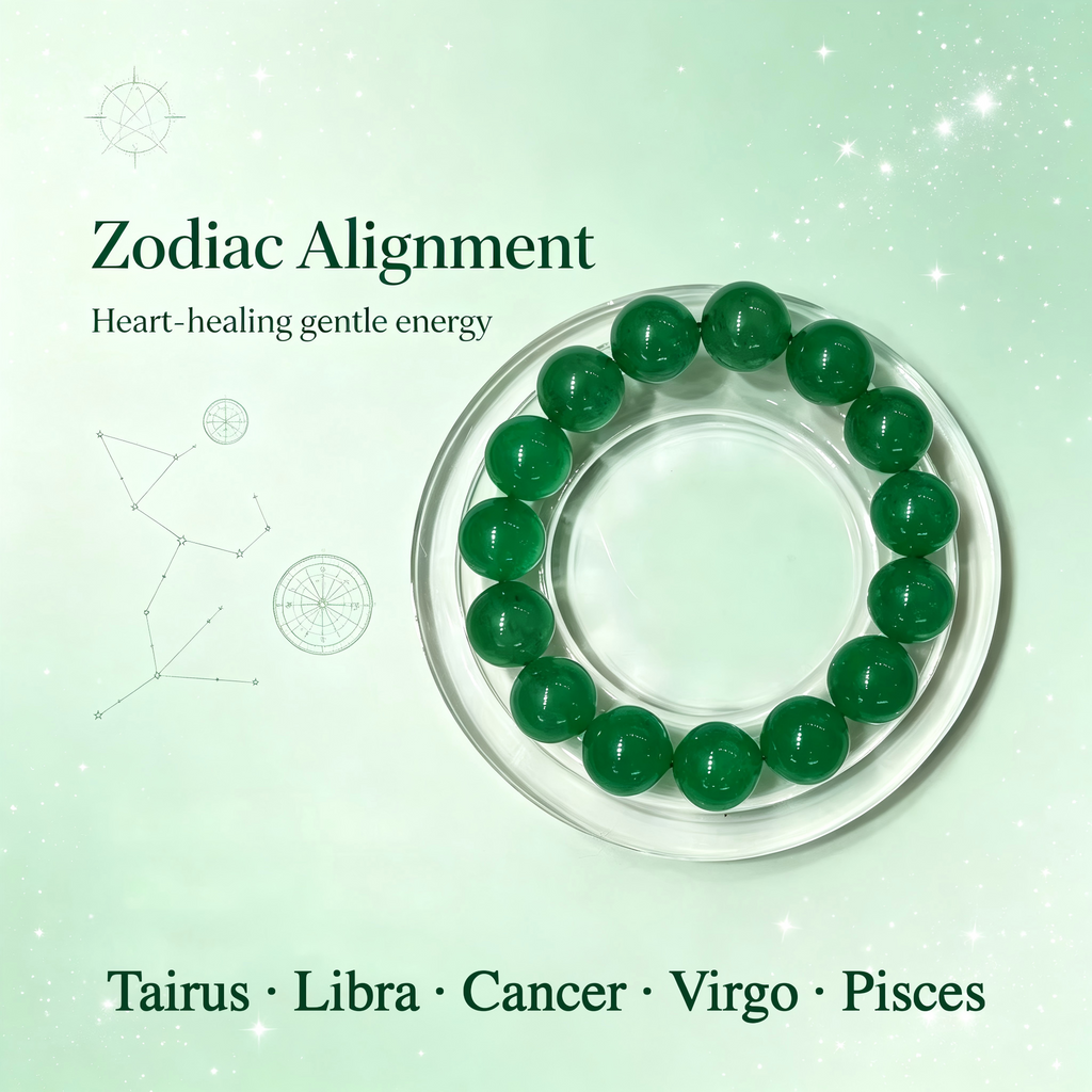 Green Strawberry Quartz Beaded Bracelet Natural Crystal Love Relationships Calm Anxiety Luck Health Protection Unisex Gemstone Bracelet