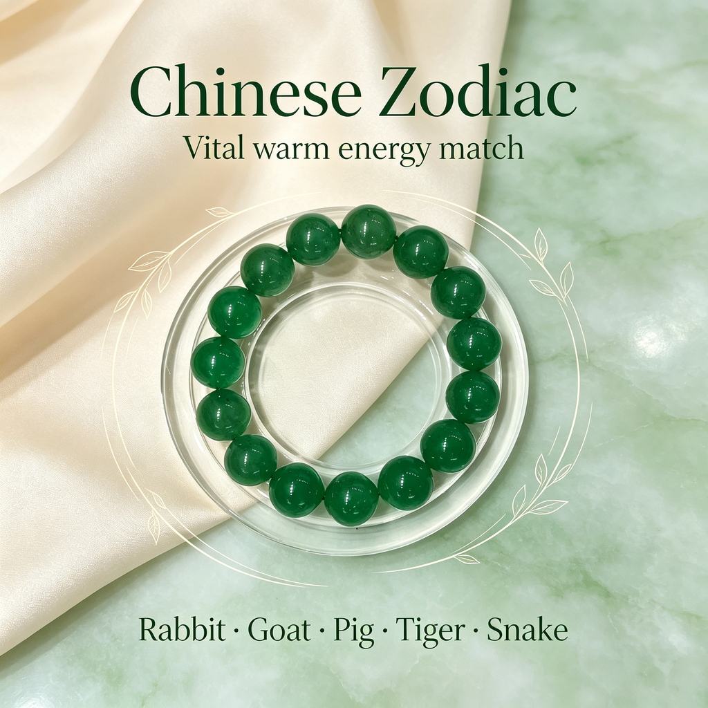 Green Strawberry Quartz Beaded Bracelet Natural Crystal Love Relationships Calm Anxiety Luck Health Protection Unisex Gemstone Bracelet