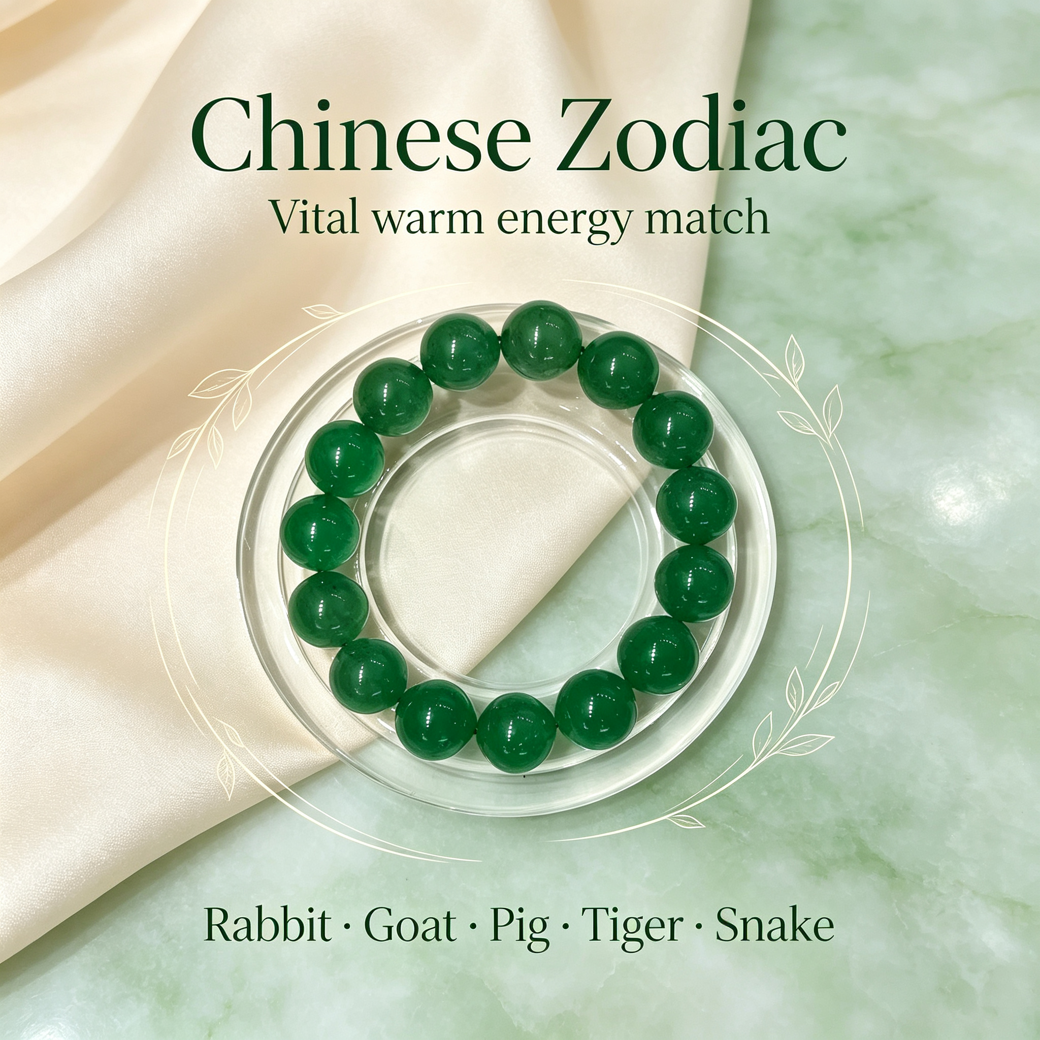 Green Strawberry Quartz Beaded Bracelet Natural Crystal Love Relationships Calm Anxiety Luck Health Protection Unisex Gemstone Bracelet
