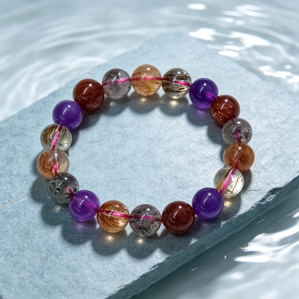 Karma & Elements Cosmic Transcend Natural Crystal Beaded Bracelet