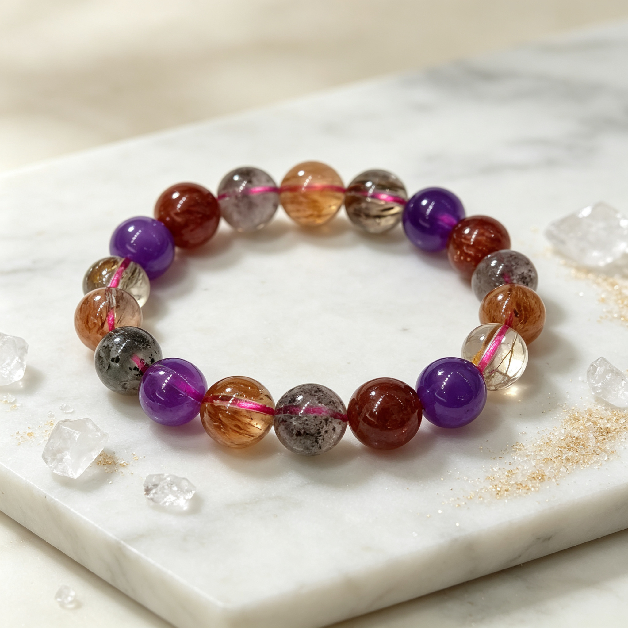 Karma & Elements Cosmic Transcend Natural Crystal Beaded Bracelet