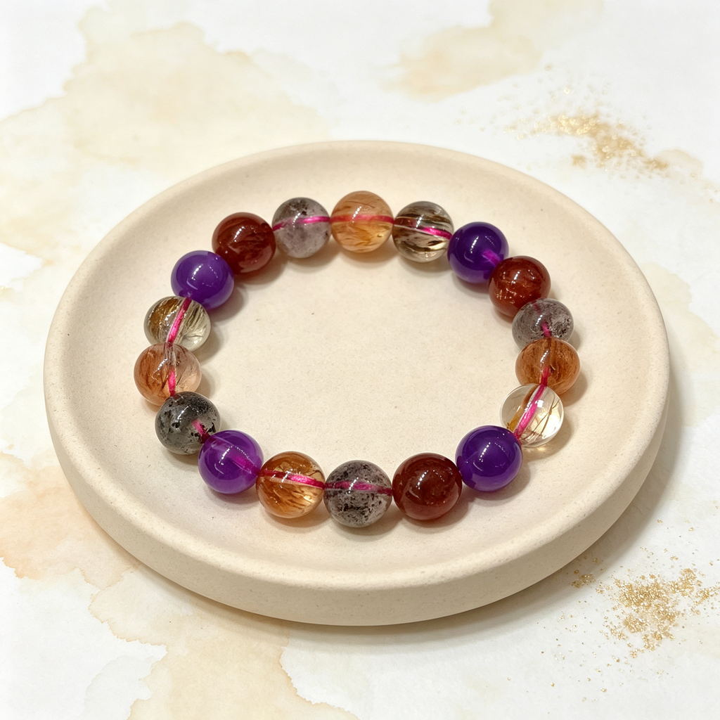 Karma & Elements Cosmic Transcend Natural Crystal Beaded Bracelet