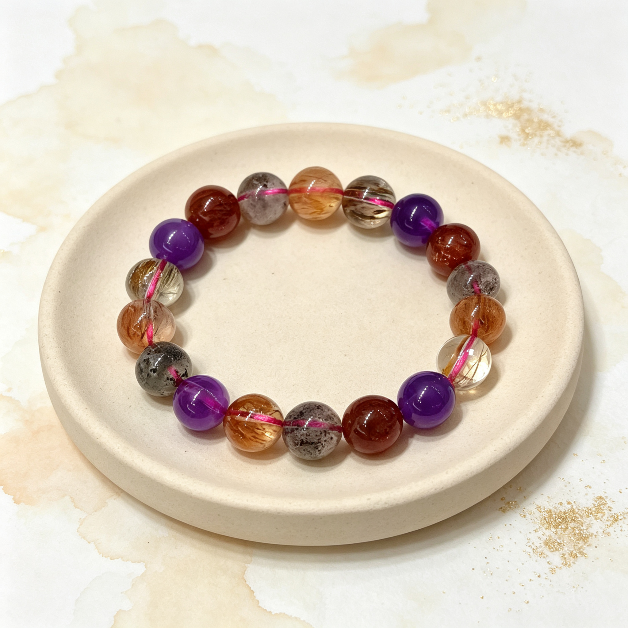 Karma & Elements Cosmic Transcend Natural Crystal Beaded Bracelet