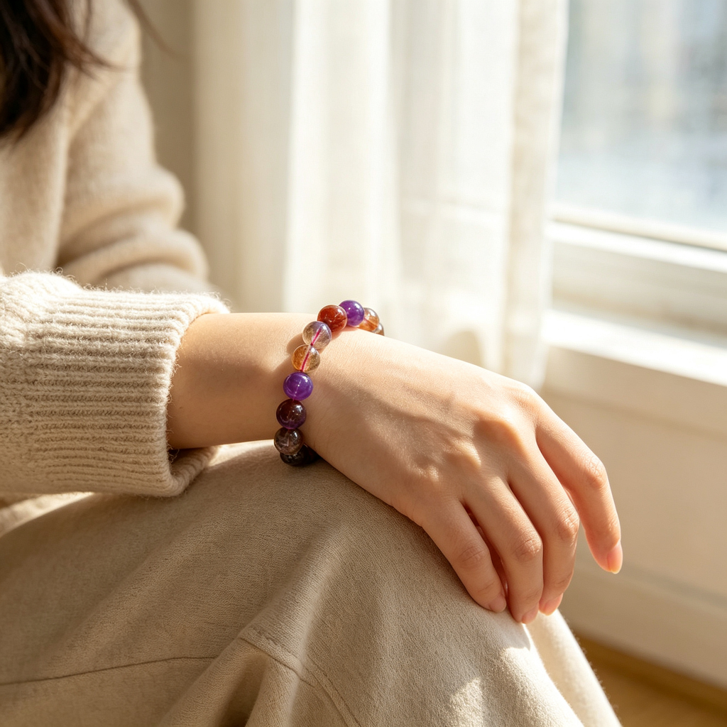 Karma & Elements Cosmic Transcend Natural Crystal Beaded Bracelet