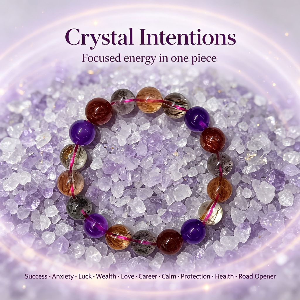 Karma & Elements Cosmic Transcend Natural Crystal Beaded Bracelet