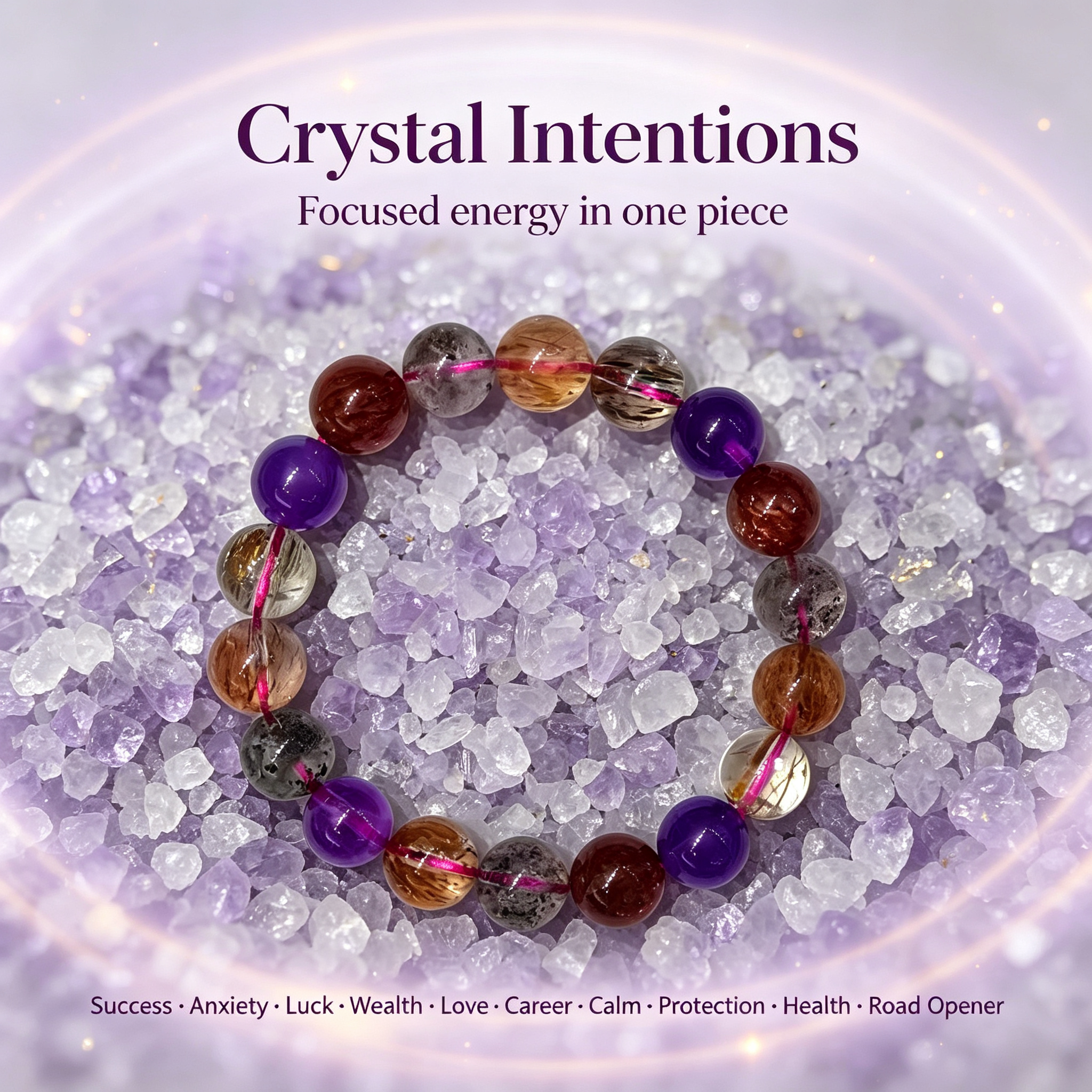 Karma & Elements Cosmic Transcend Natural Crystal Beaded Bracelet