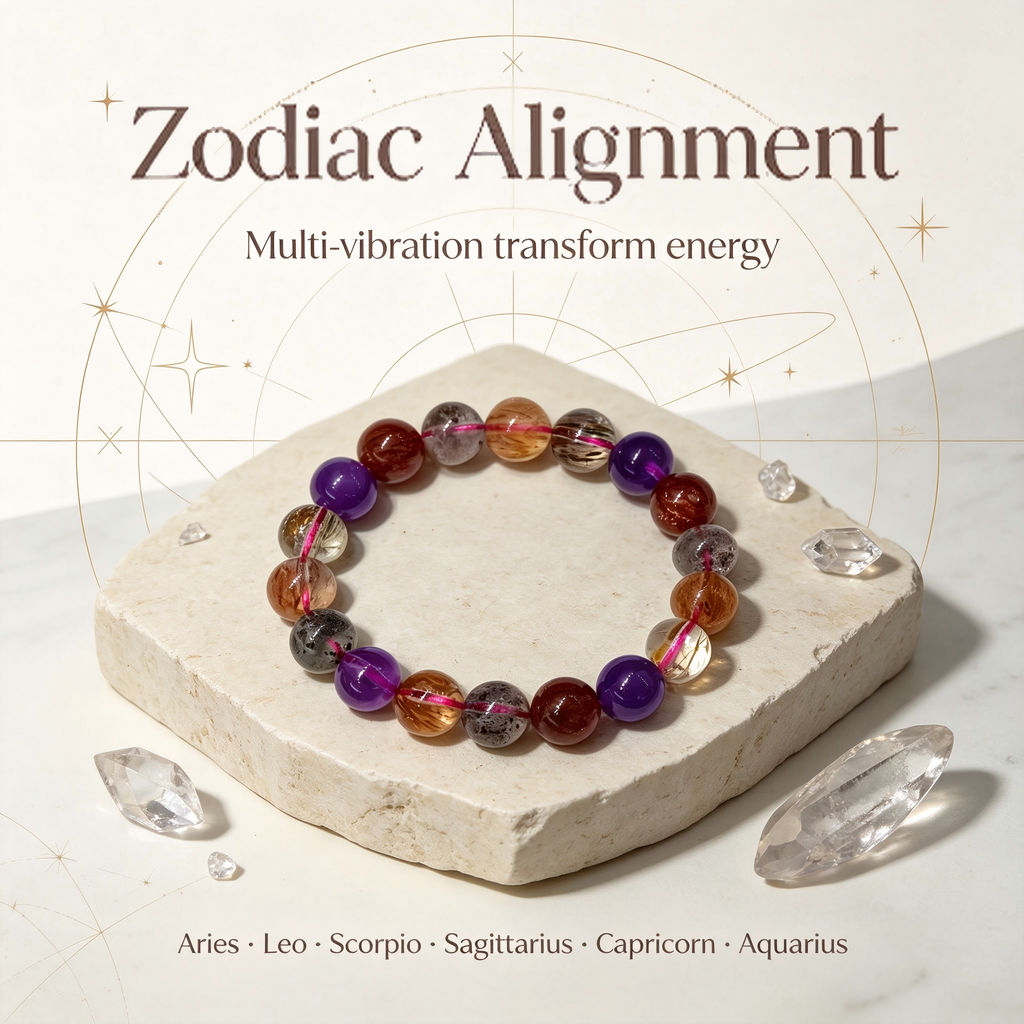 Karma & Elements Cosmic Transcend Natural Crystal Beaded Bracelet